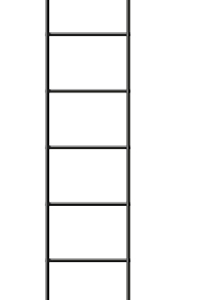 Steel Ladder - Silver (Square Rung) height 30 cm /step BS 7668:2004